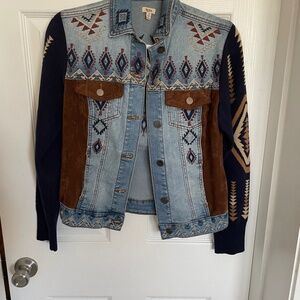 Reba denim jacket with embellishments Small